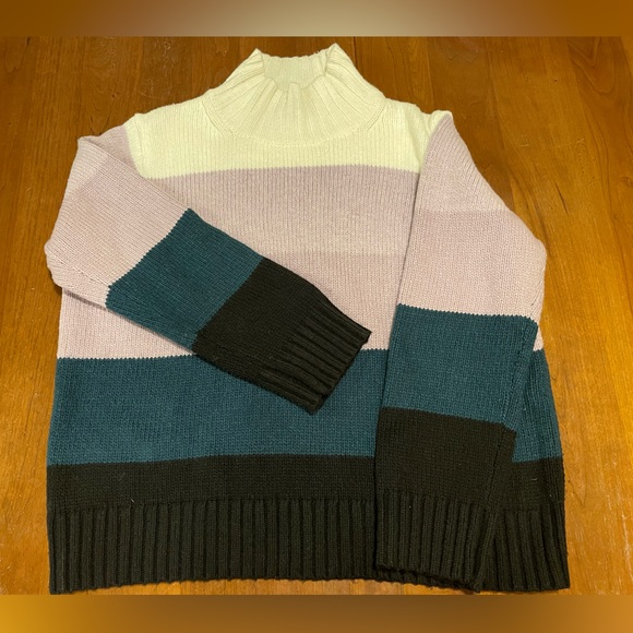 ANN TAYLOR | ombré striped sweater Large - Picture 2 of 8